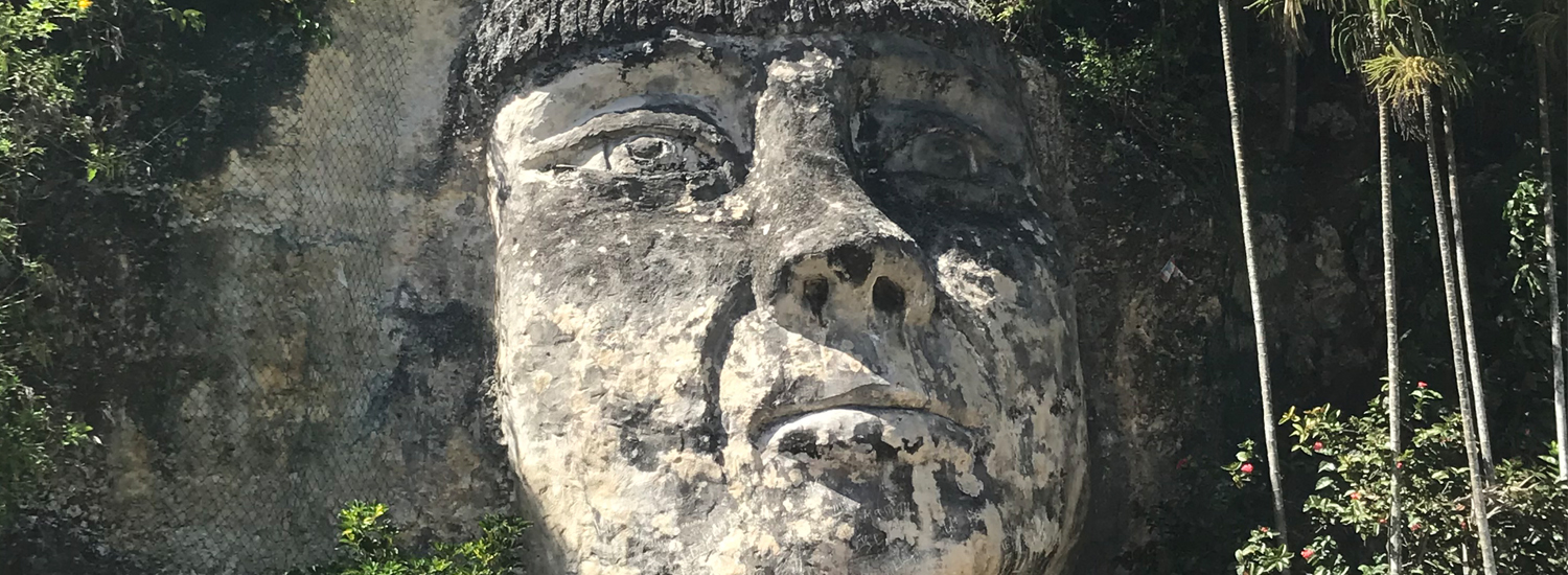 stone sculpture stone sculpture of a face