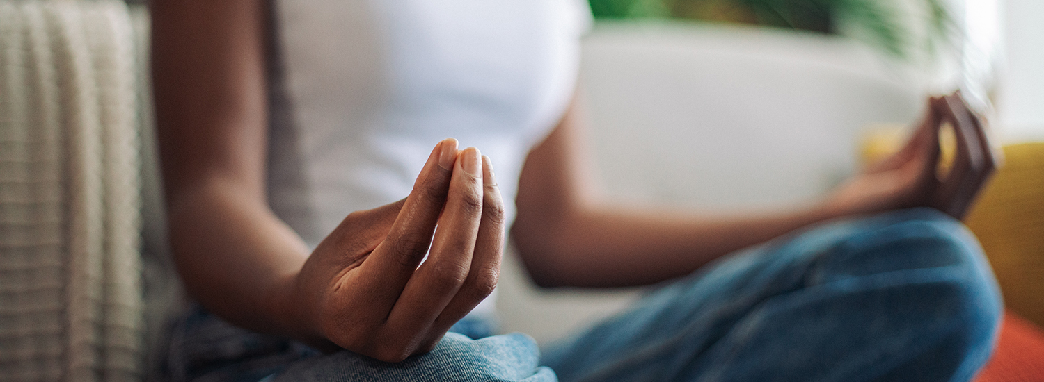 woman meditating
